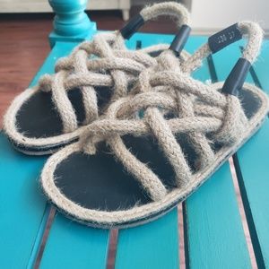 Rope sandals size 7US 37EU